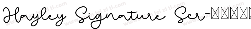 Hayley Signature Scr字体转换